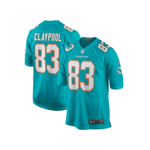 Mens Miami Dolphins Chase Claypool Aqua Game Jersey