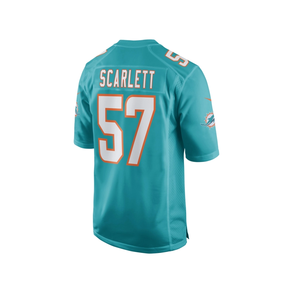 Mens Miami Dolphins Brennan Scarlett Aqua Game Jersey