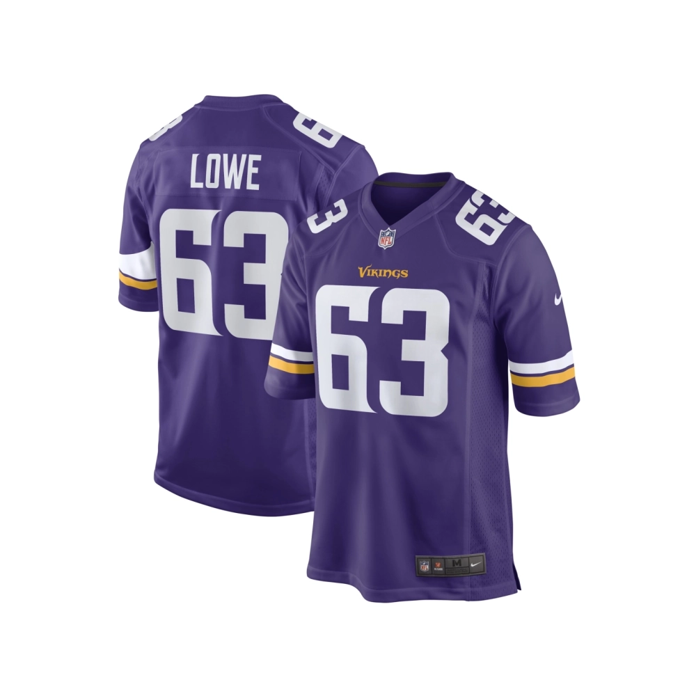 Mens Minnesota Vikings Vederian Lowe Purple Game Player Jersey
