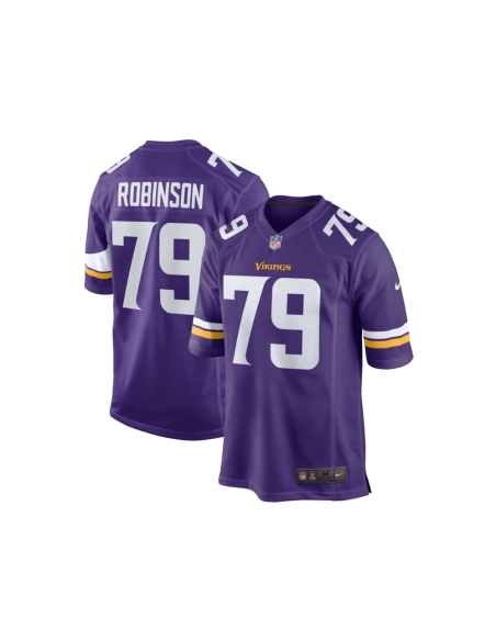 Mens Minnesota Vikings Tyrese Robinson Purple Team Game Jersey
