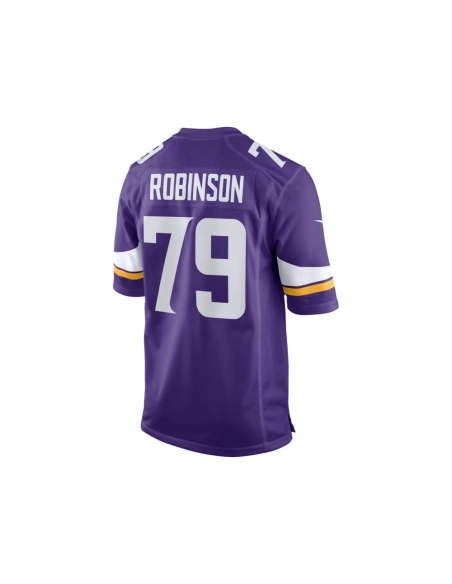 Mens Minnesota Vikings Tyrese Robinson Purple Team Game Jersey