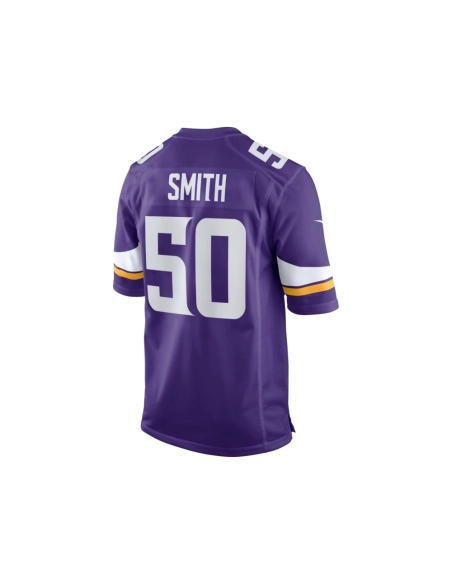 Mens Minnesota Vikings TJ Smith Purple Home Game Player Jersey