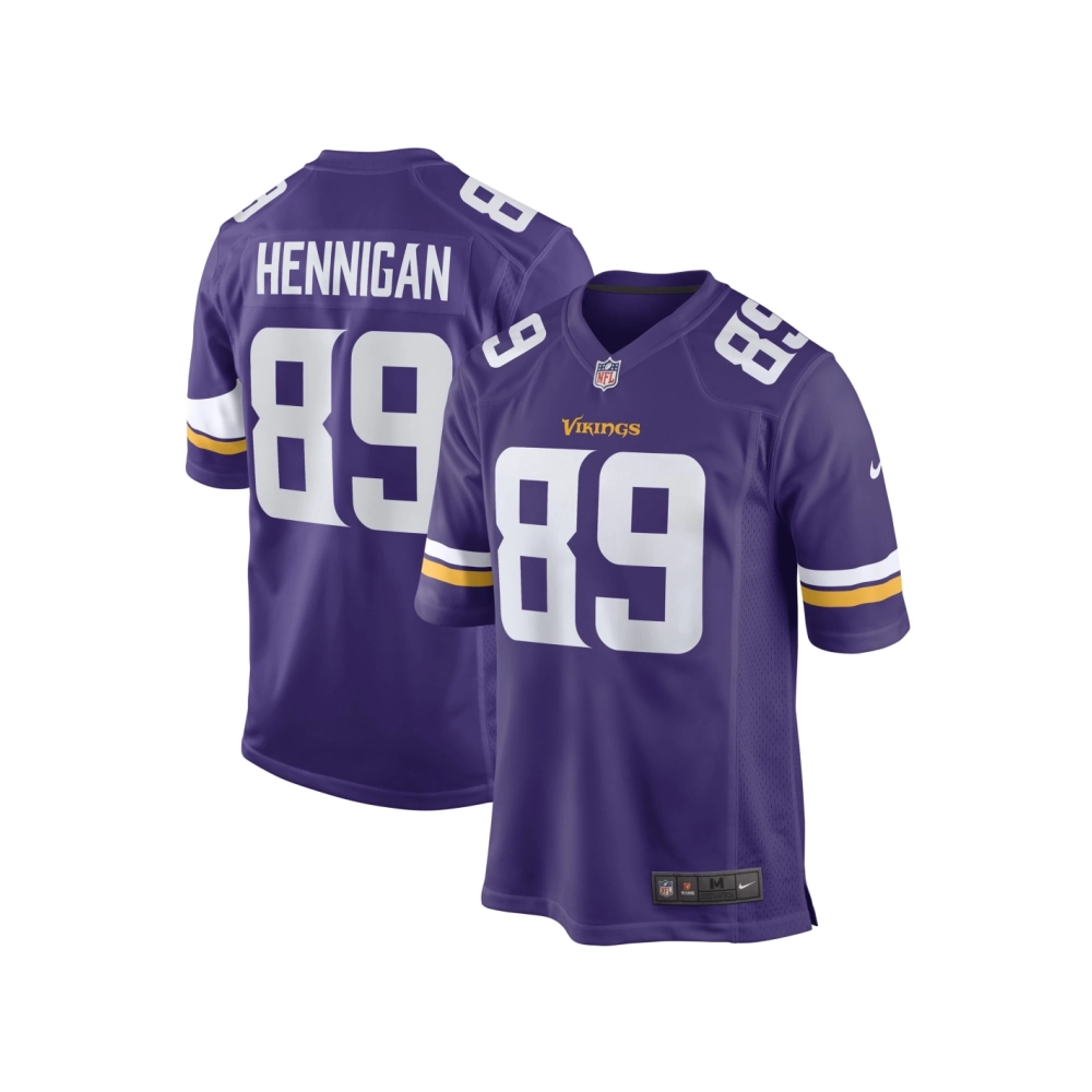 Mens Minnesota Vikings Thomas Hennigan Purple Game Player Jersey