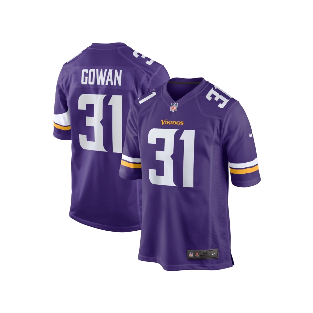 Mens Minnesota Vikings Tay Gowan Purple Home Game Player Jersey
