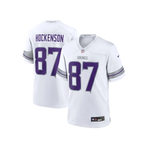 Mens Minnesota Vikings T.J. Hockenson White Alternate Game Player Jersey