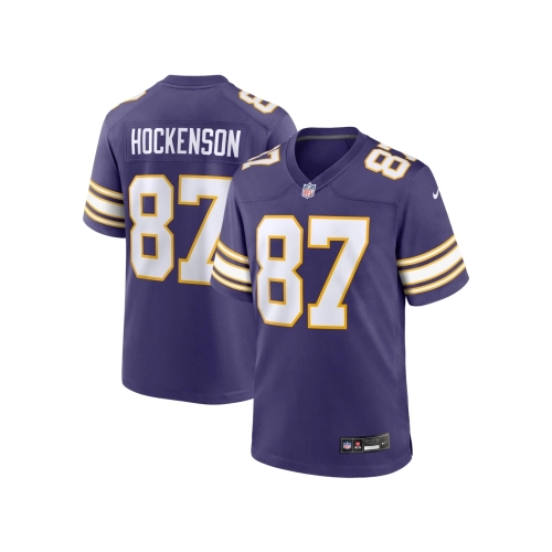 Mens Minnesota Vikings T.J. Hockenson Purple Classic Player Game Jersey