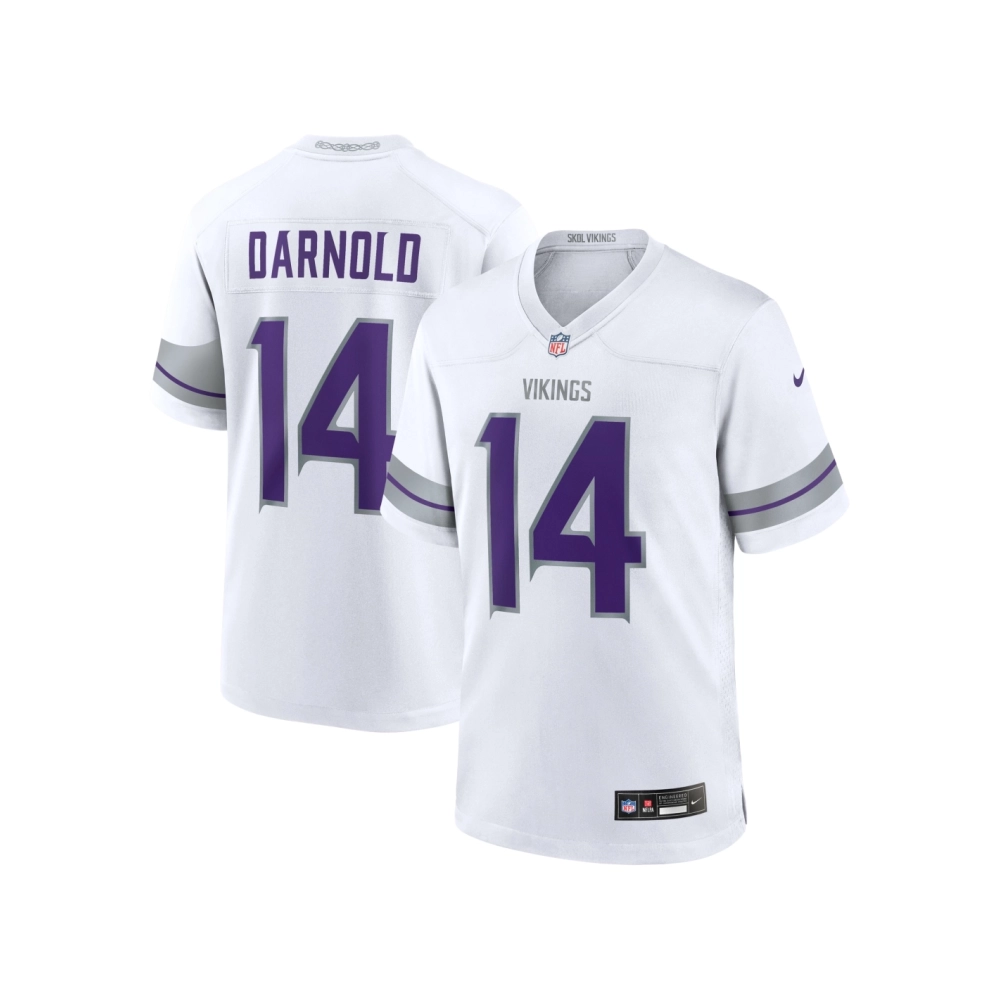 Mens Minnesota Vikings Sam Darnold White Alternate Game Player Jersey
