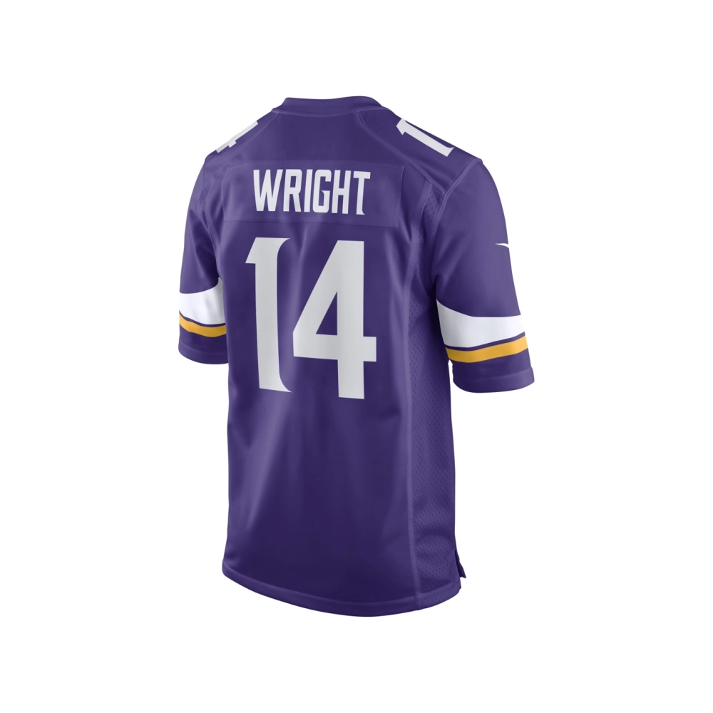 Mens Minnesota Vikings Ryan Wright Purple Game Player Jersey