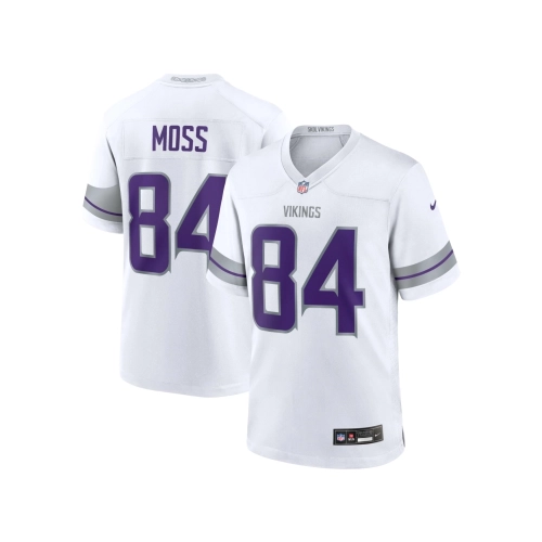 Mens Minnesota Vikings Randy Moss White Alternate Retired Player Game Jersey