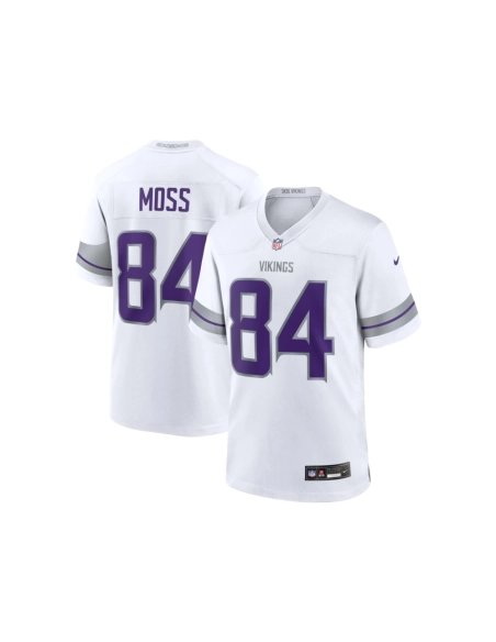 Mens Minnesota Vikings Randy Moss White Alternate Retired Player Game Jersey