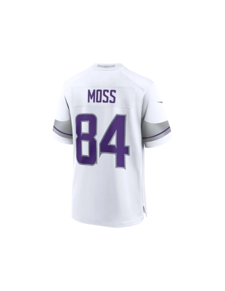 Mens Minnesota Vikings Randy Moss White Alternate Retired Player Game Jersey