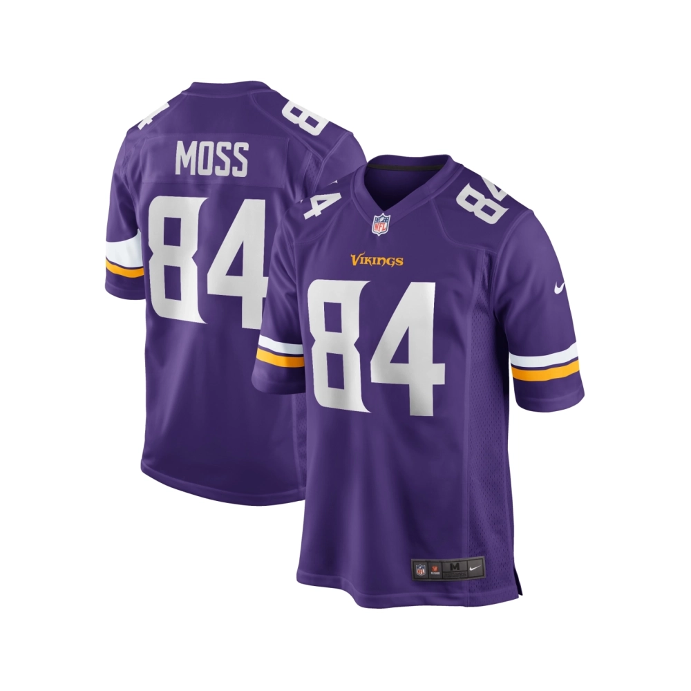 Mens Minnesota Vikings Randy Moss Purple Game Retired Player Jersey