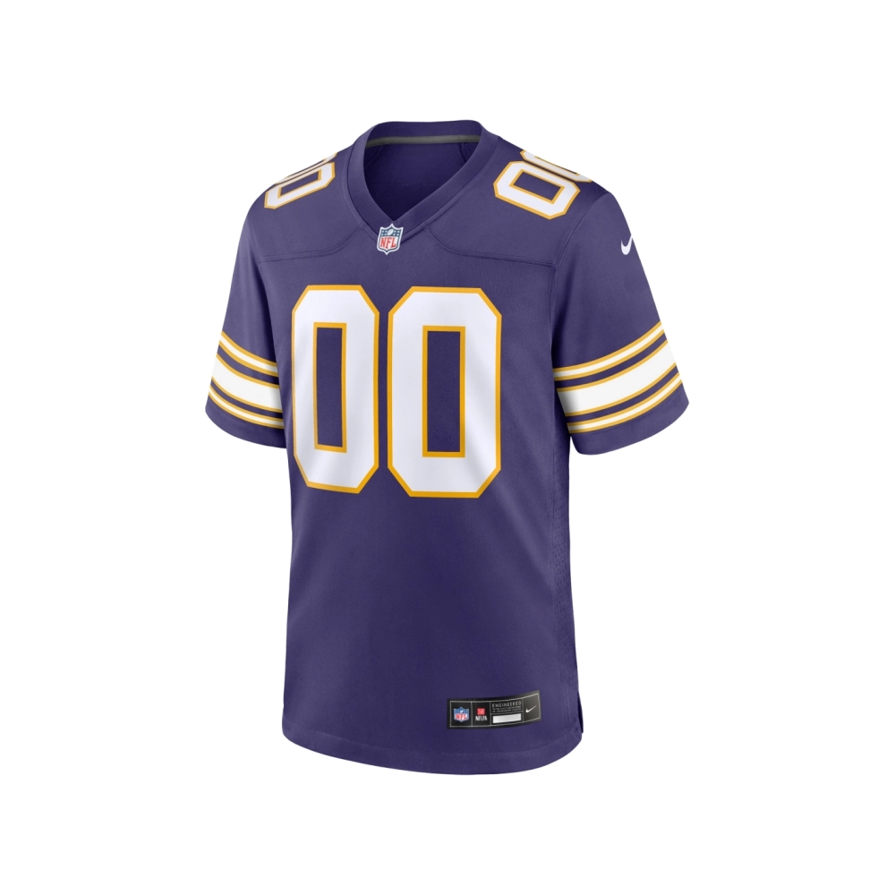 Mens Minnesota Vikings Purple Classic Custom Game Jersey