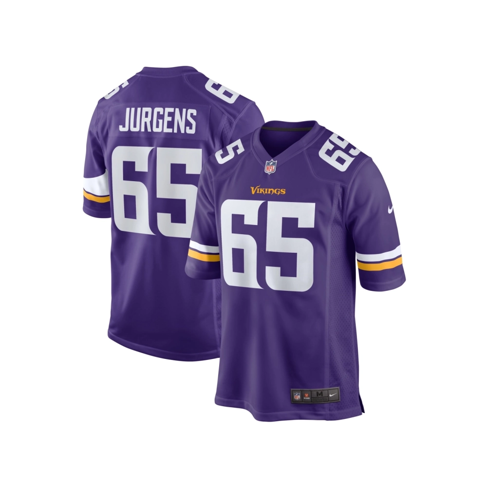 Mens Minnesota Vikings Michael Jurgens Purple Game Jersey