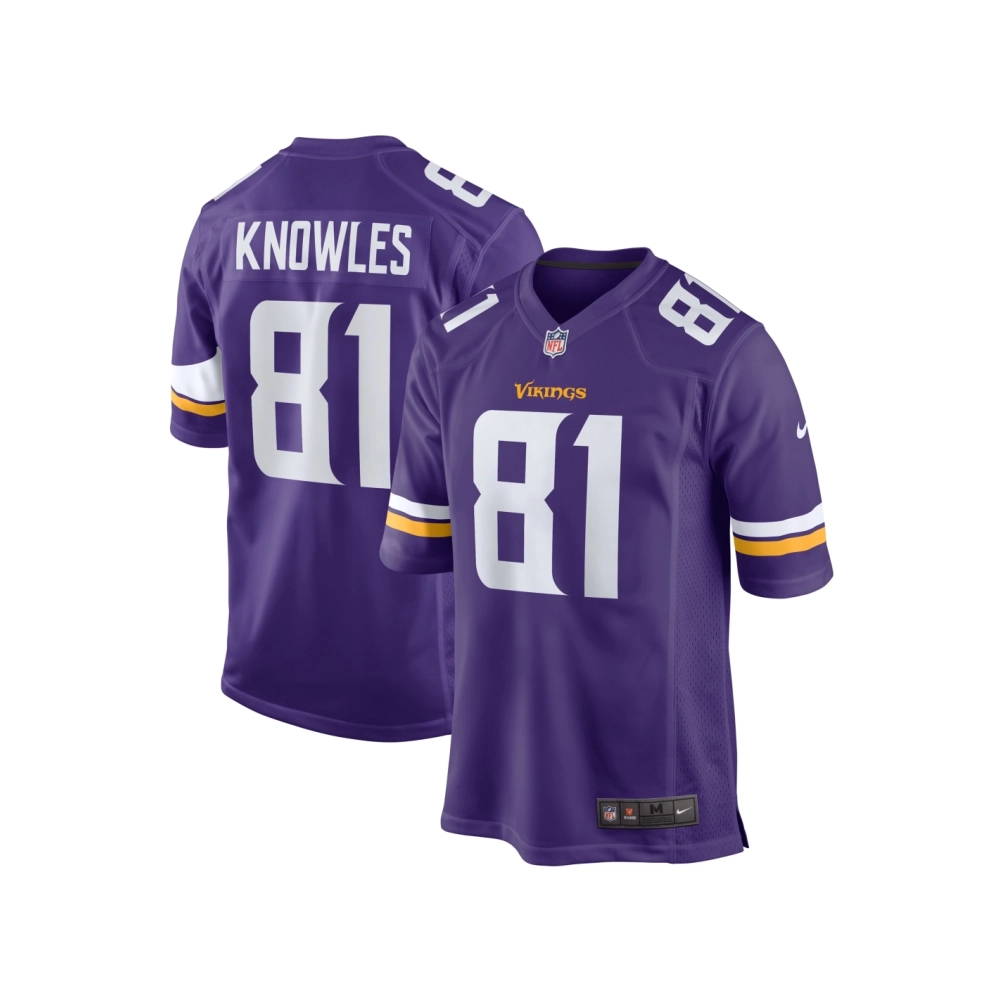 Mens Minnesota Vikings Malik Knowles Purple Team Game Jersey