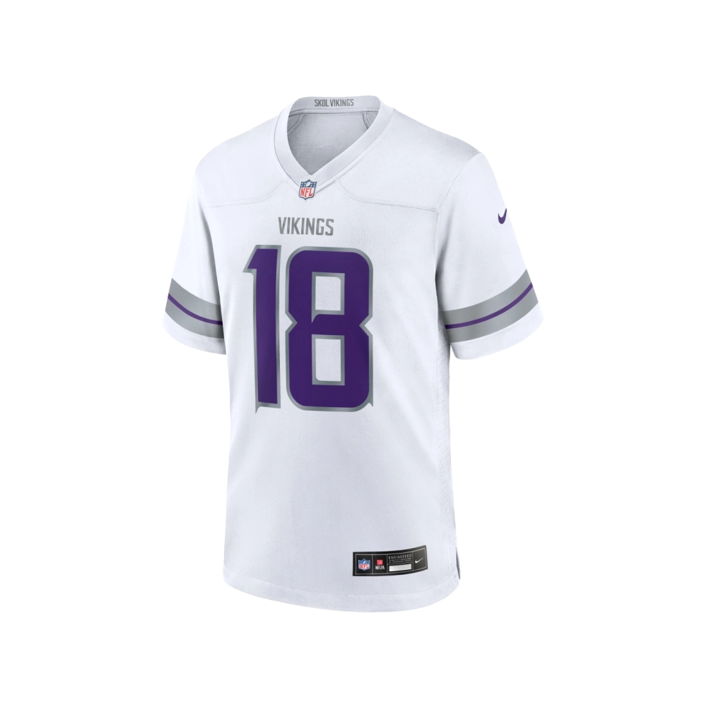 Mens Minnesota Vikings Justin Jefferson White Alternate Game Player Jersey