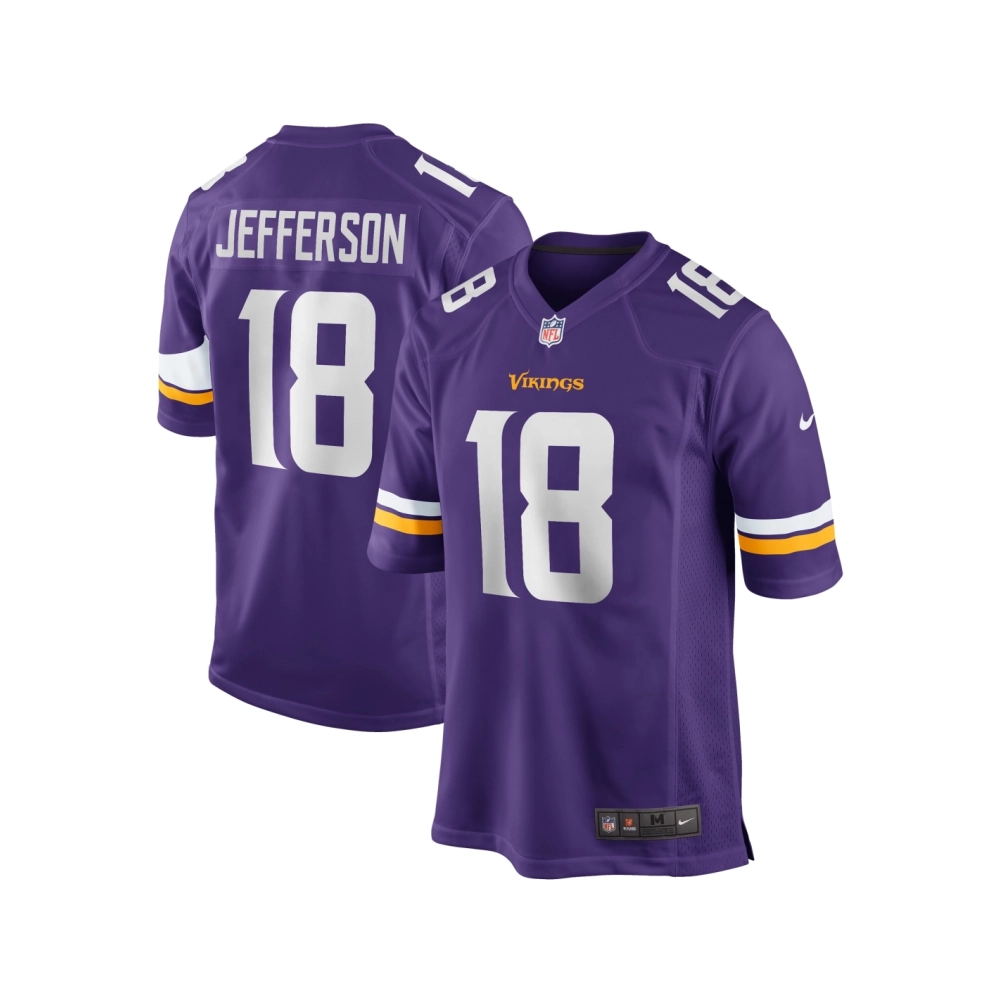 Mens Minnesota Vikings Justin Jefferson Purple Player Game Jersey