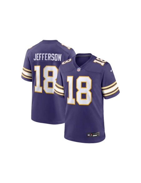 Mens Minnesota Vikings Justin Jefferson Purple Classic Player Game Jersey