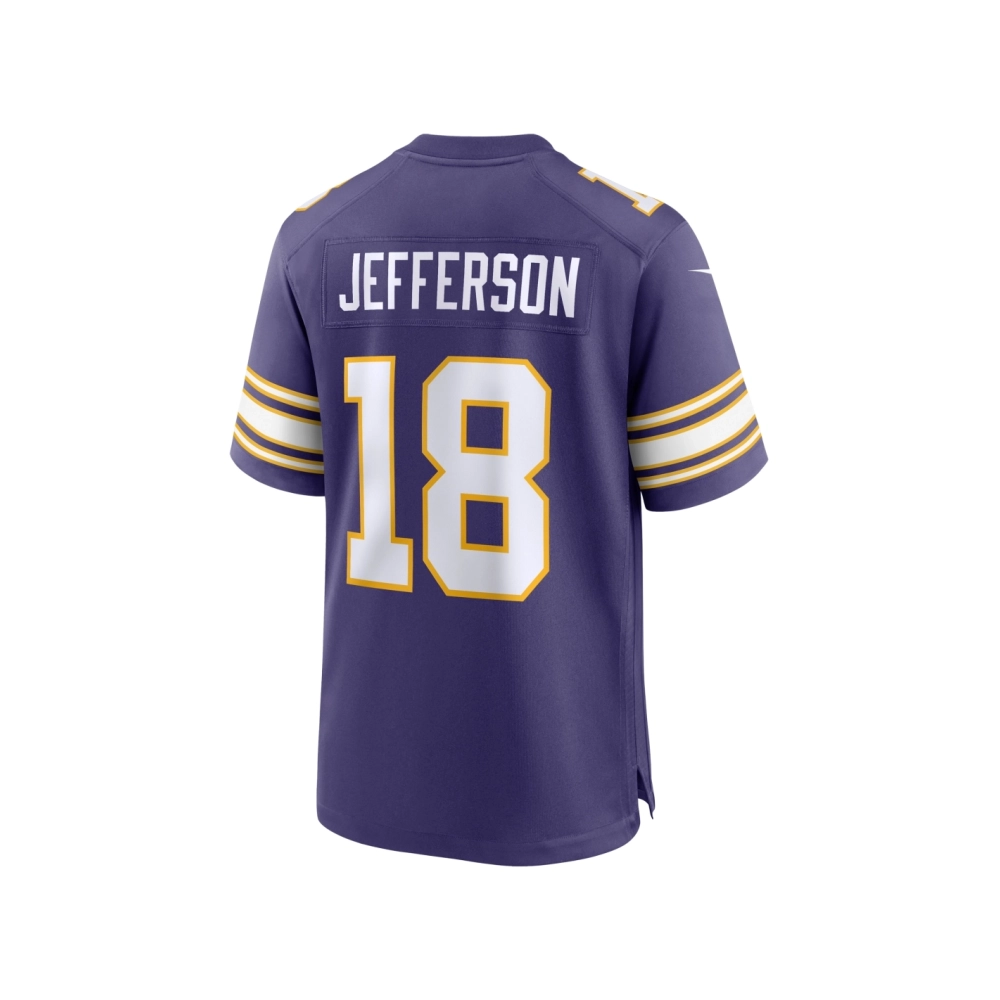Mens Minnesota Vikings Justin Jefferson Purple Classic Player Game Jersey