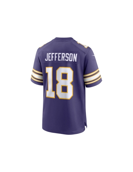 Mens Minnesota Vikings Justin Jefferson Purple Classic Player Game Jersey
