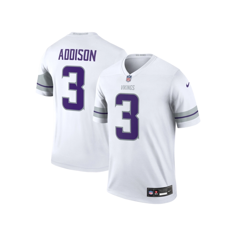 Mens Minnesota Vikings Jordan Addison White Alternate Legend Player Jersey
