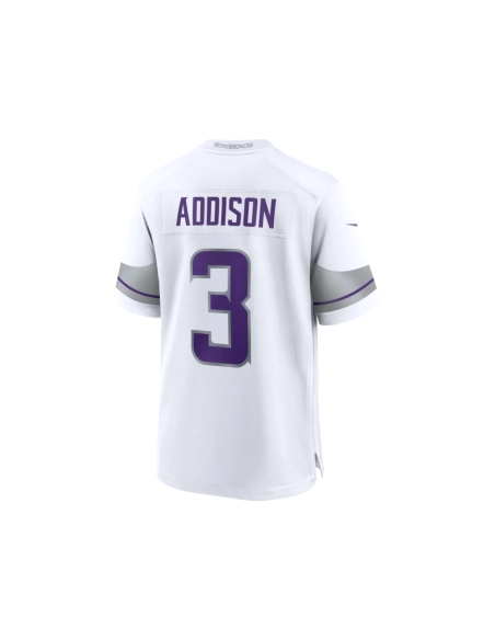 Mens Minnesota Vikings Jordan Addison White Alternate Game Player Jersey