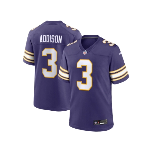 Mens Minnesota Vikings Jordan Addison Purple Classic Player Game Jersey
