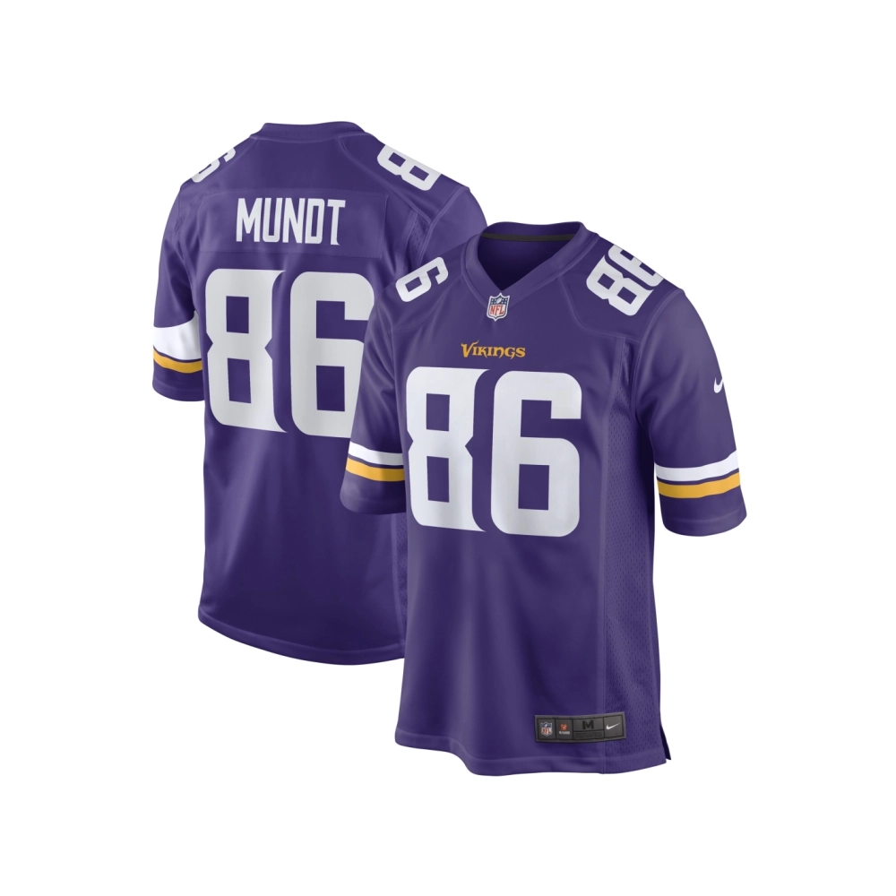 Mens Minnesota Vikings Johnny Mundt Purple Game Player Jersey