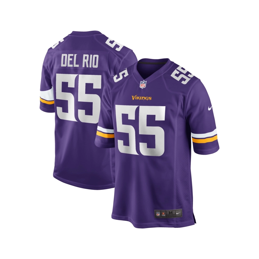 Mens Minnesota Vikings Jack Del Rio Purple Game Retired Player Jersey