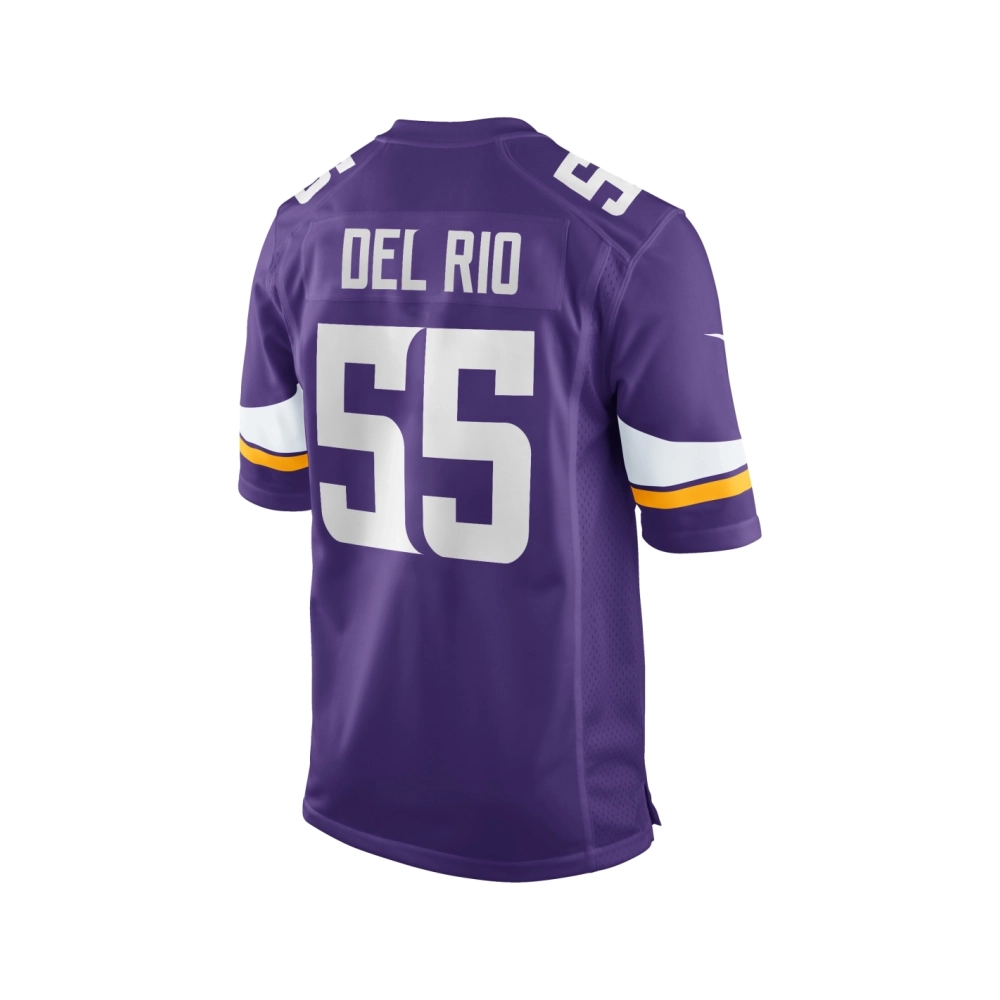 Mens Minnesota Vikings Jack Del Rio Purple Game Retired Player Jersey