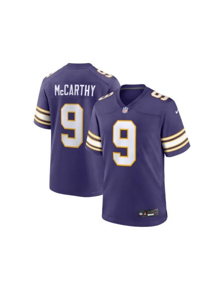 Mens Minnesota Vikings J.J. McCarthy Purple 2nd Alternate 2024 NFL Draft First Round Pick Player Game Jersey