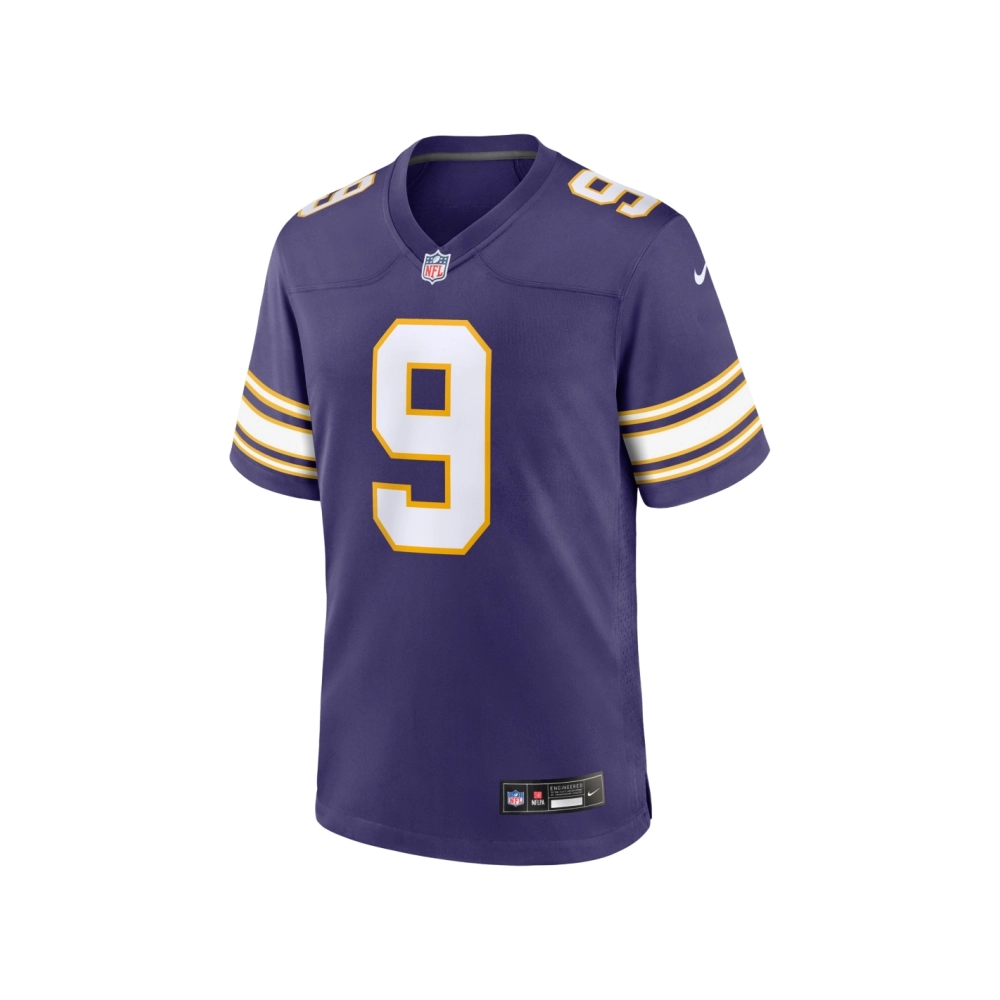 Mens Minnesota Vikings J.J. McCarthy Purple 2nd Alternate 2024 NFL Draft First Round Pick Player Game Jersey