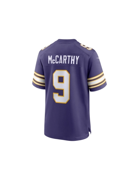 Mens Minnesota Vikings J.J. McCarthy Purple 2nd Alternate 2024 NFL Draft First Round Pick Player Game Jersey