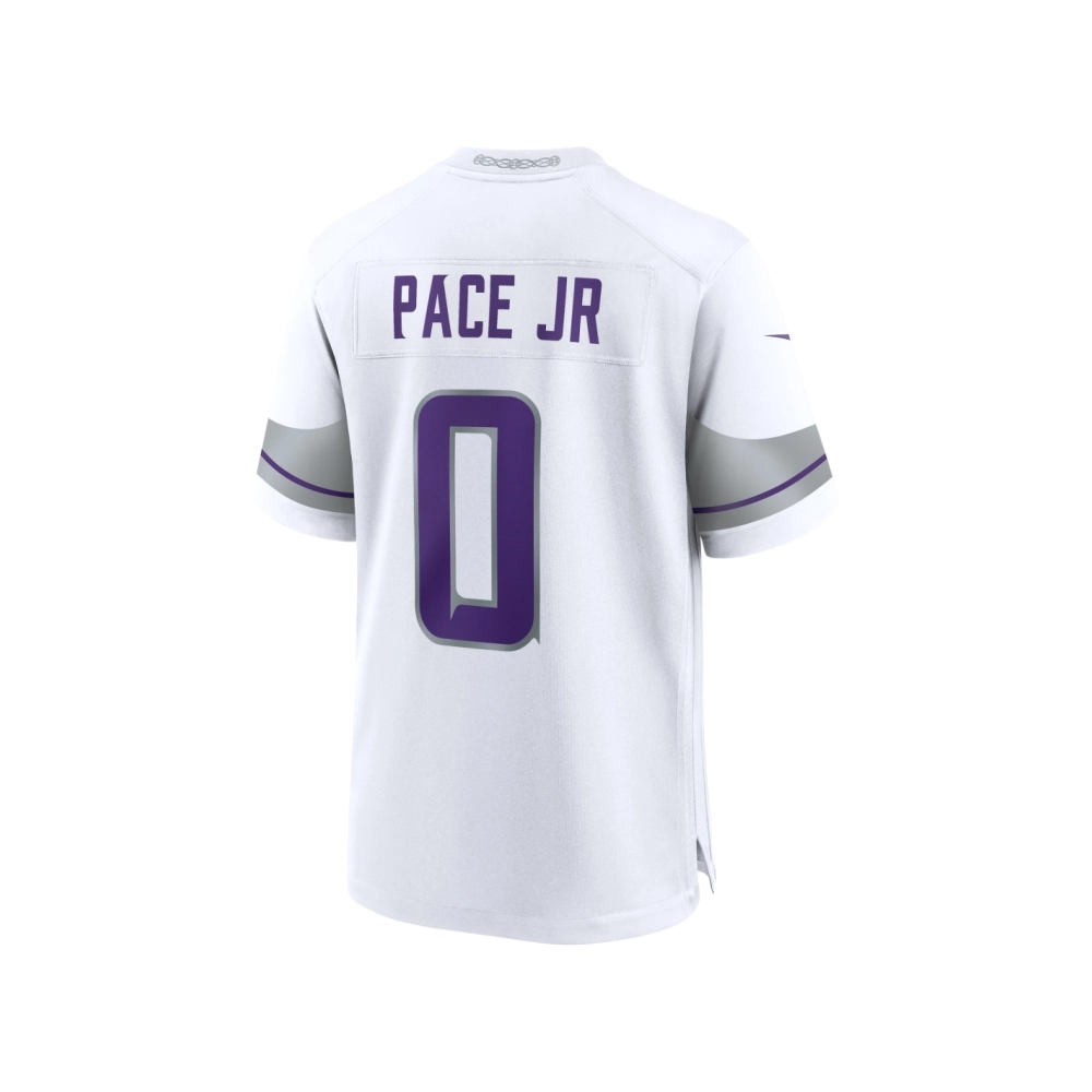 Mens Minnesota Vikings Ivan Pace Jr White Alternate Game Player Jersey