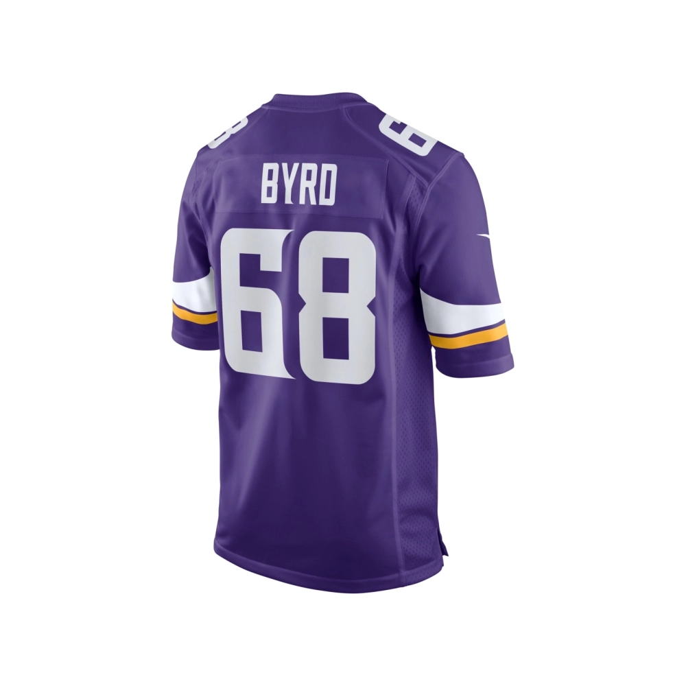 Mens Minnesota Vikings Henry Byrd Purple Team Game Jersey