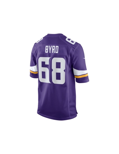 Mens Minnesota Vikings Henry Byrd Purple Team Game Jersey