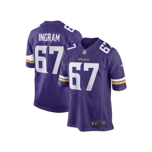 Mens Minnesota Vikings Ed Ingram Purple Game Player Jersey