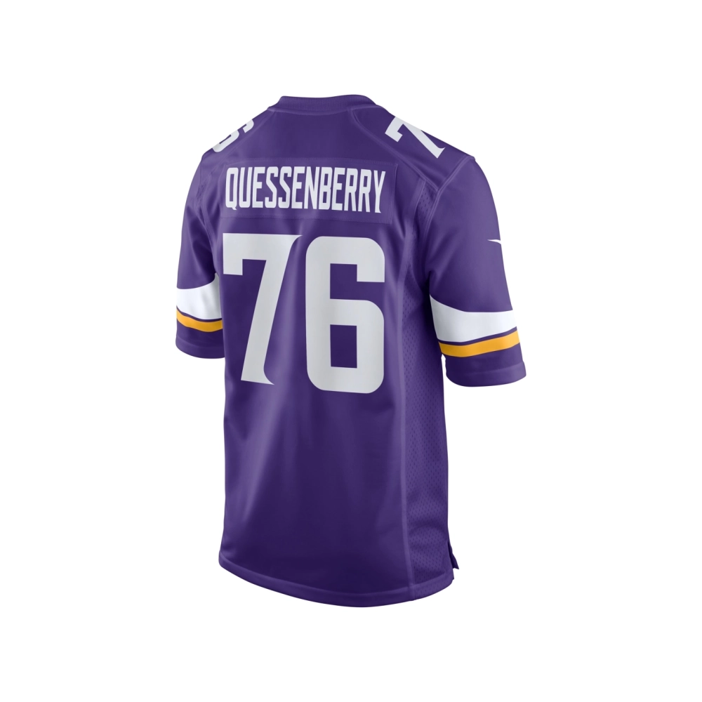 Mens Minnesota Vikings David Quessenberry Purple Team Game Jersey