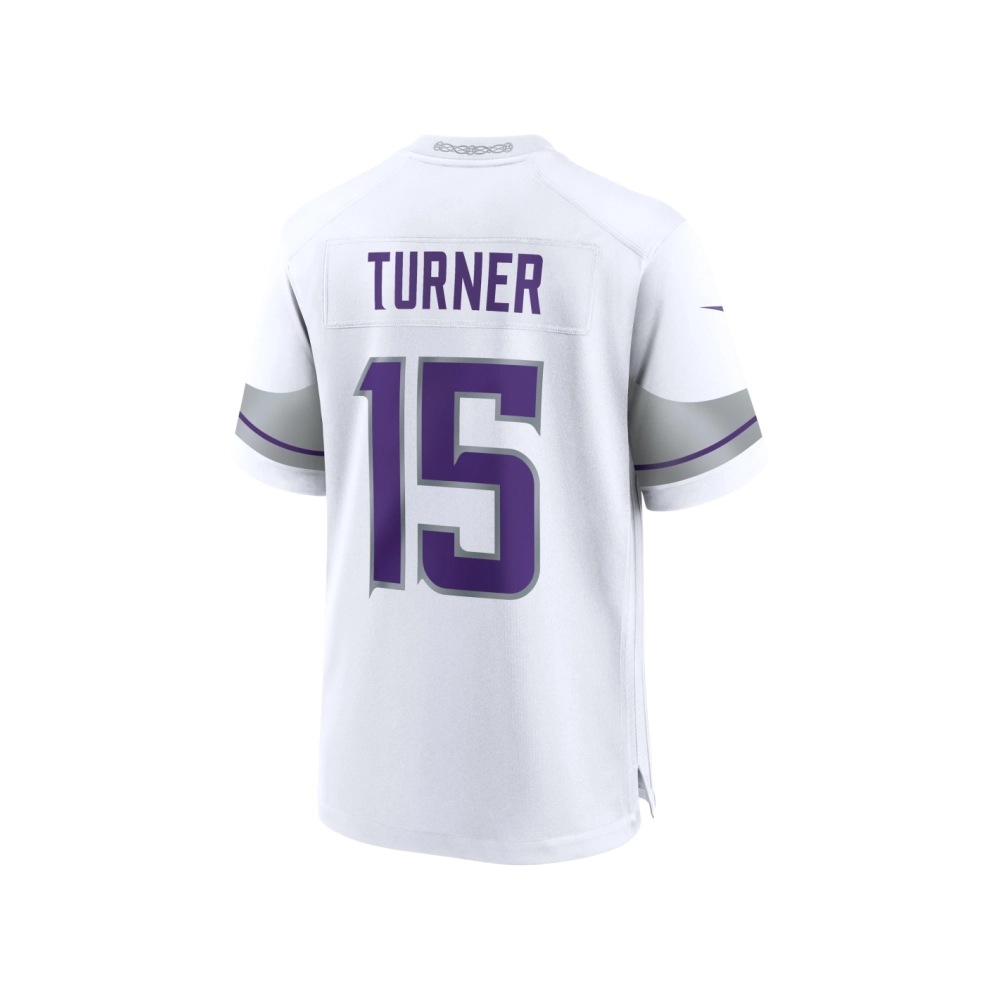 Mens Minnesota Vikings Dallas Turner White Alternate Game Player Jersey