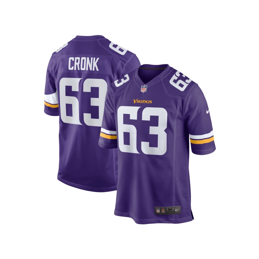Mens Minnesota Vikings Coy Cronk Purple Team Game Jersey
