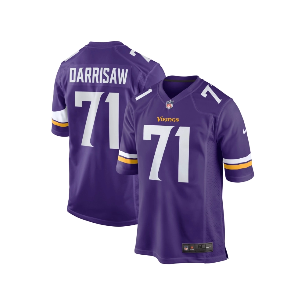 Mens Minnesota Vikings Christian Darrisaw Purple Game Jersey
