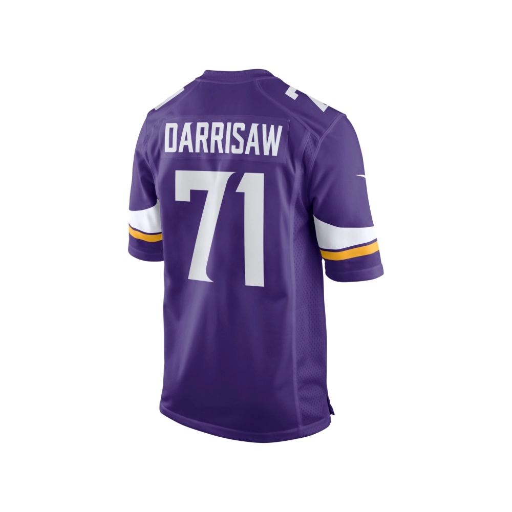 Mens Minnesota Vikings Christian Darrisaw Purple Game Jersey