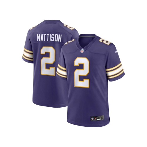 Mens Minnesota Vikings Alexander Mattison Purple Classic Player Game Jersey