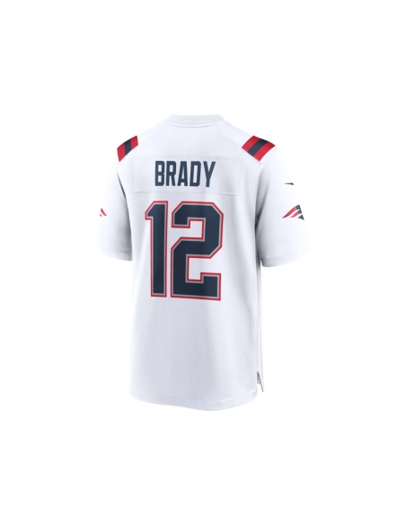 Mens New England Patriots Tom Brady White Retired Game Jersey