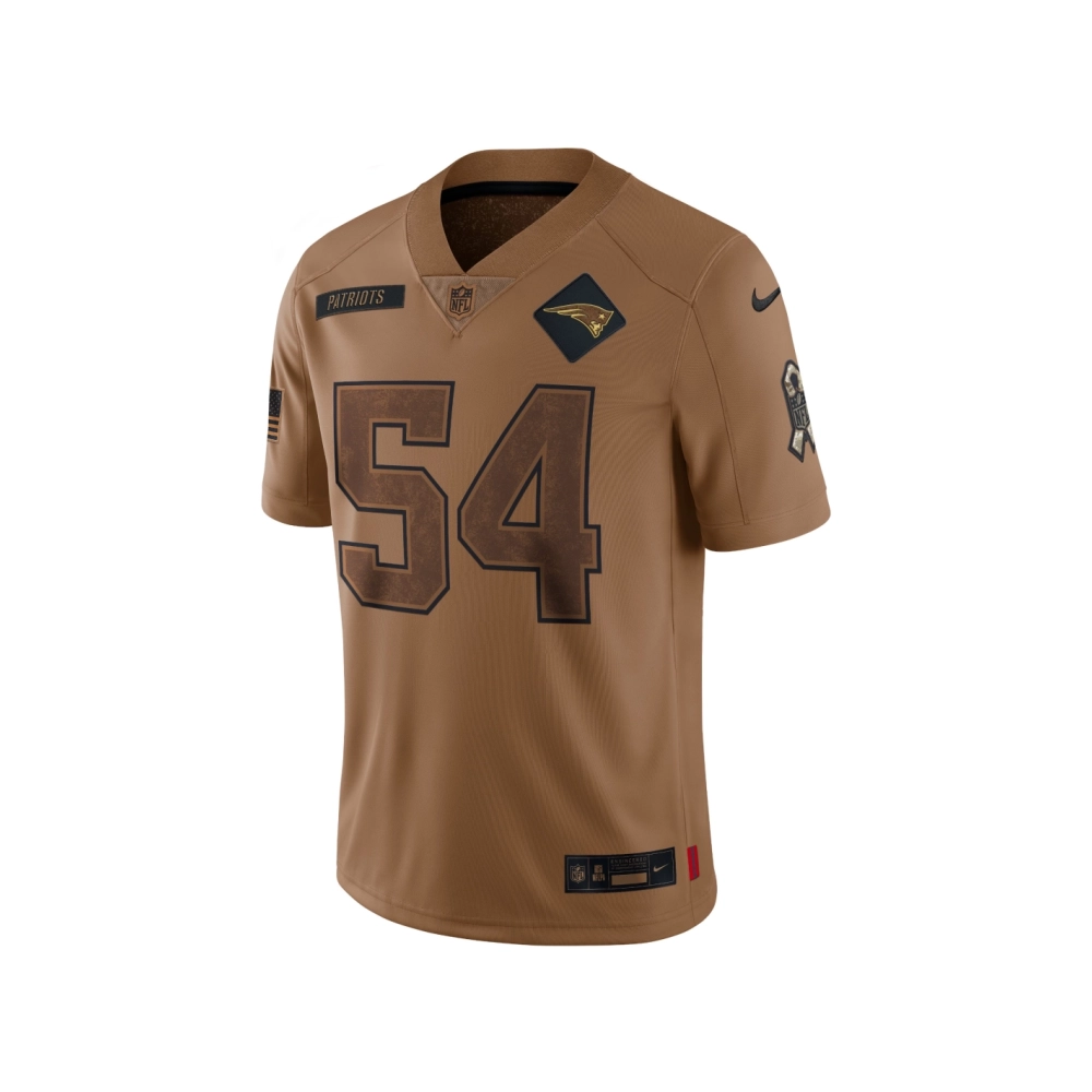 Womens New England Patriots Tedy Bruschi Brown 2023 Salute To Service Retired Player Limited Jersey