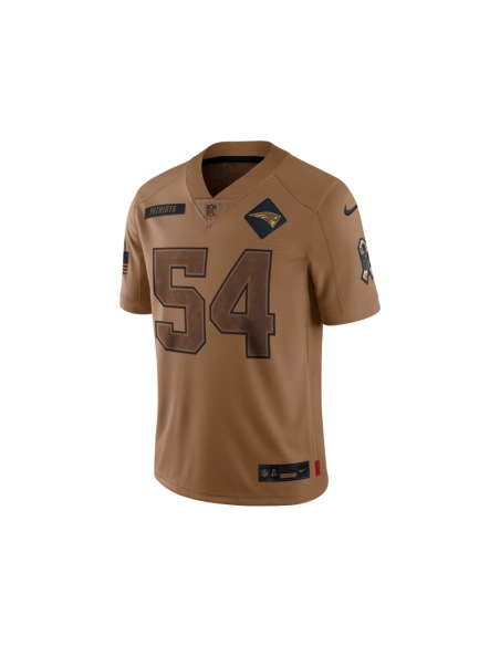 Womens New England Patriots Tedy Bruschi Brown 2023 Salute To Service Retired Player Limited Jersey