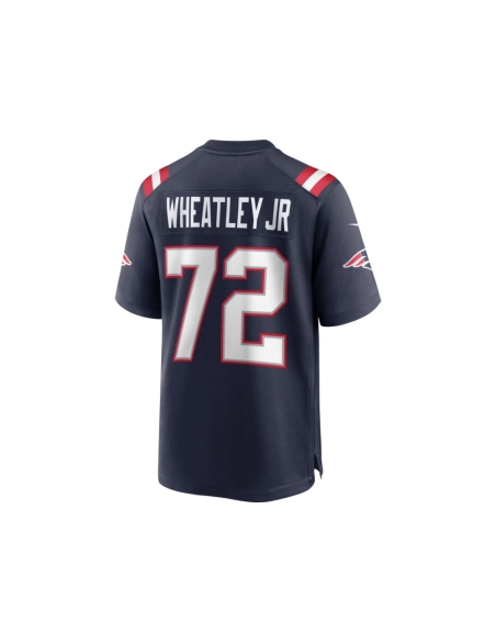 Mens New England Patriots Tyrone Wheatley Navy Team Game Jersey
