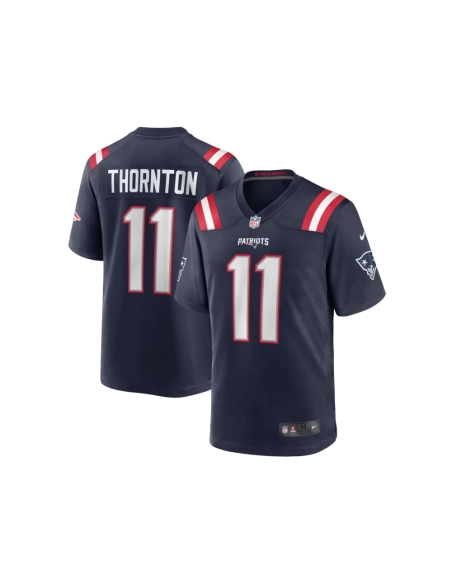 Mens New England Patriots Tyquan Thornton Navy Game Player Jersey