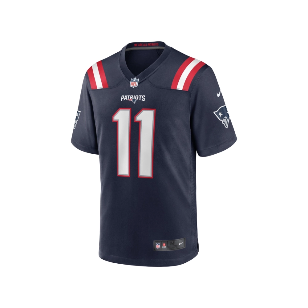 Mens New England Patriots Tyquan Thornton Navy Game Player Jersey