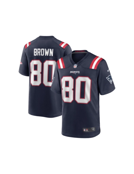 Mens New England Patriots Troy Brown Navy Game Retired Player Jersey